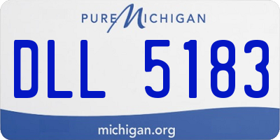MI license plate DLL5183