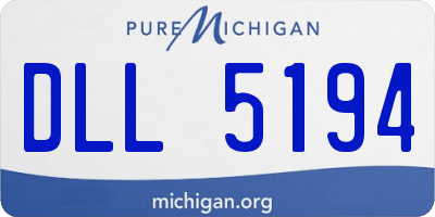 MI license plate DLL5194