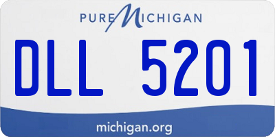 MI license plate DLL5201
