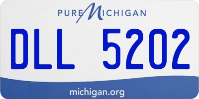 MI license plate DLL5202