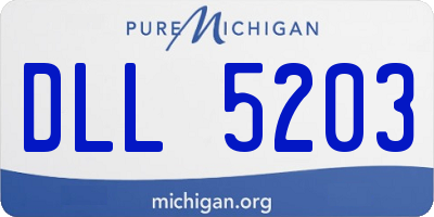 MI license plate DLL5203
