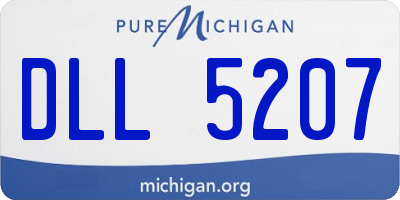 MI license plate DLL5207