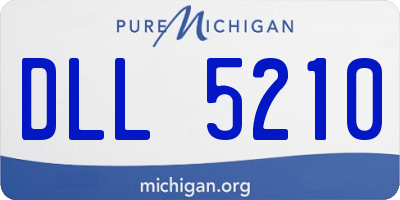 MI license plate DLL5210