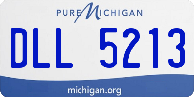 MI license plate DLL5213