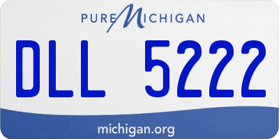 MI license plate DLL5222