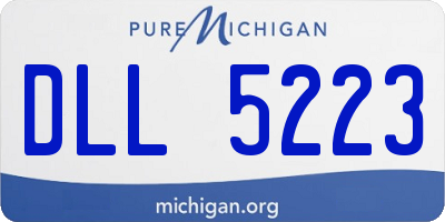 MI license plate DLL5223