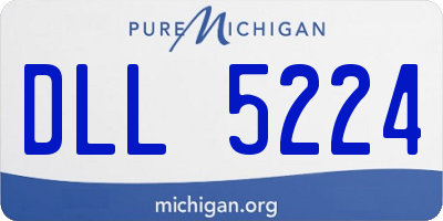 MI license plate DLL5224