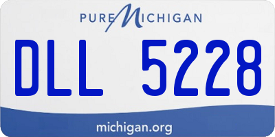 MI license plate DLL5228