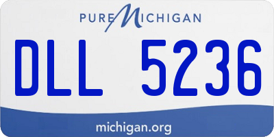 MI license plate DLL5236