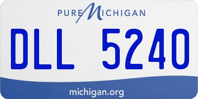 MI license plate DLL5240