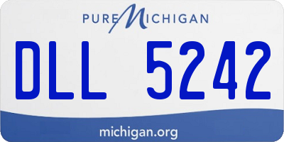 MI license plate DLL5242