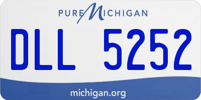 MI license plate DLL5252