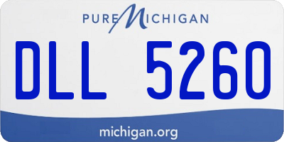 MI license plate DLL5260
