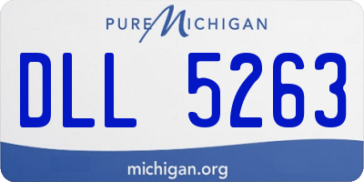 MI license plate DLL5263