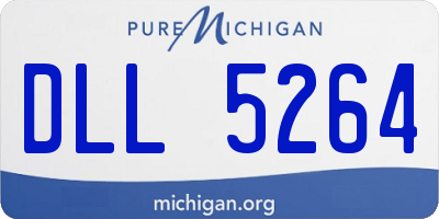 MI license plate DLL5264