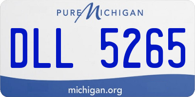 MI license plate DLL5265