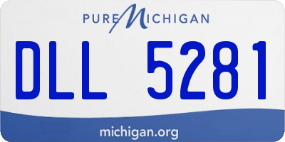 MI license plate DLL5281