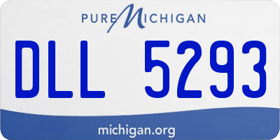 MI license plate DLL5293