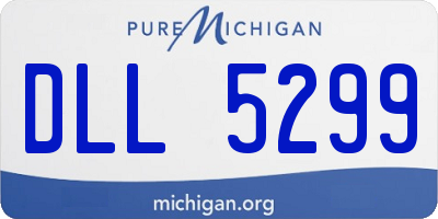 MI license plate DLL5299