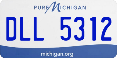 MI license plate DLL5312