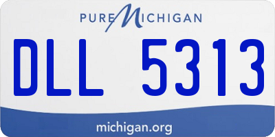 MI license plate DLL5313