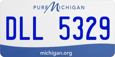 MI license plate DLL5329