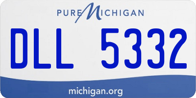 MI license plate DLL5332