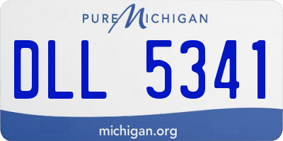 MI license plate DLL5341