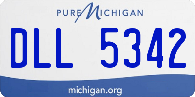 MI license plate DLL5342