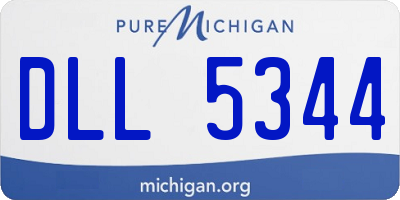 MI license plate DLL5344