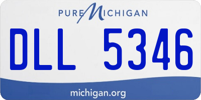 MI license plate DLL5346