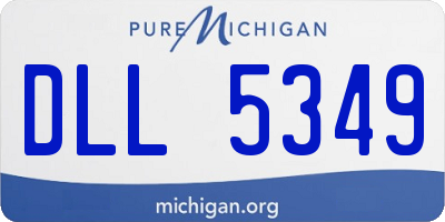 MI license plate DLL5349
