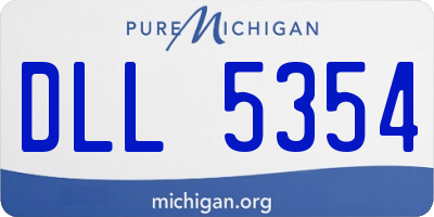 MI license plate DLL5354