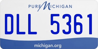 MI license plate DLL5361