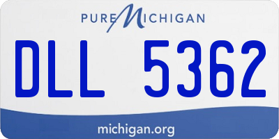 MI license plate DLL5362