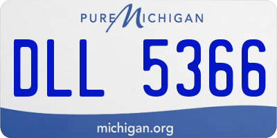 MI license plate DLL5366