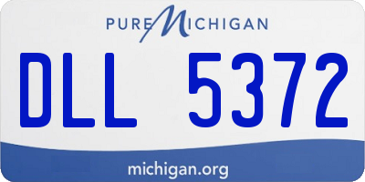 MI license plate DLL5372