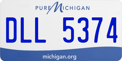 MI license plate DLL5374