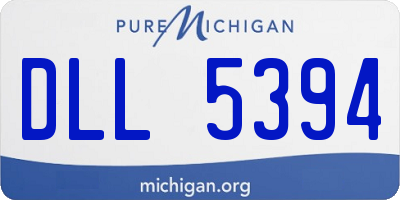 MI license plate DLL5394