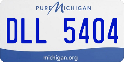 MI license plate DLL5404