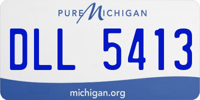 MI license plate DLL5413