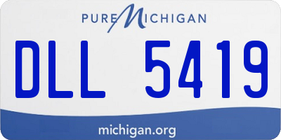 MI license plate DLL5419