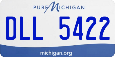 MI license plate DLL5422