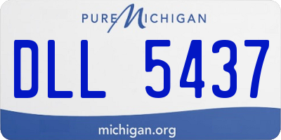 MI license plate DLL5437