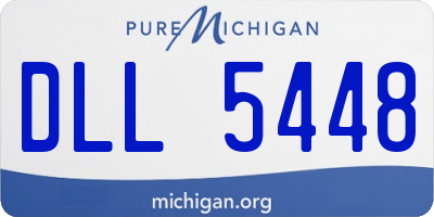 MI license plate DLL5448