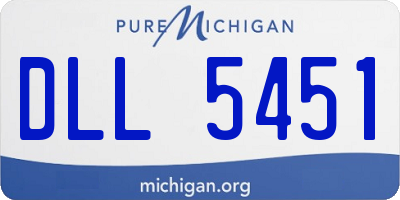 MI license plate DLL5451
