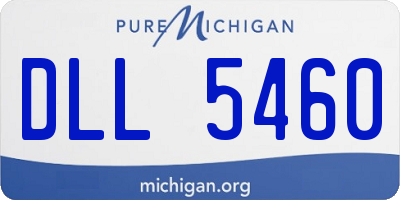 MI license plate DLL5460