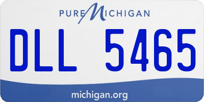 MI license plate DLL5465