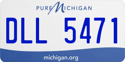 MI license plate DLL5471