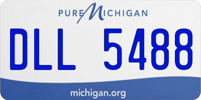 MI license plate DLL5488